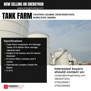 TANK FARM FOR SALE IN  NIGERIA