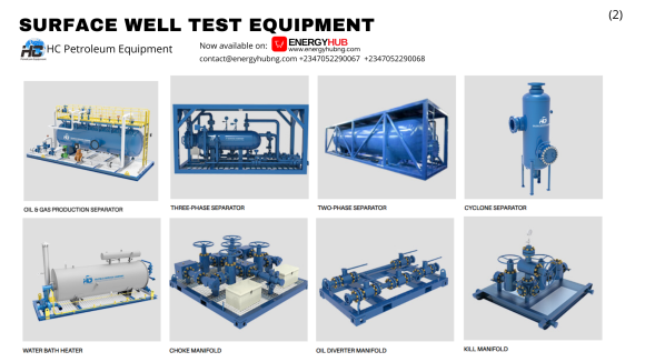 Buy Surface Well Test Equipment from HC Petroleum Equipment. Now available on energyhubng.com