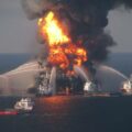 Industrial fire break out: Gulf of Mexico Rig reportedly on fire