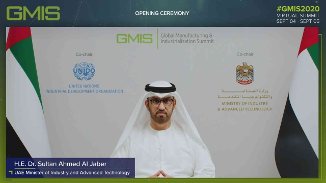 Sultan bin Ahmed Al Jaber, the UAE's Minister of Industry and Advanced Technology